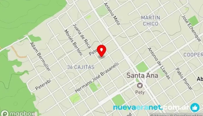 mapa de La casa de la buena chipa Panadería en Santa Ana