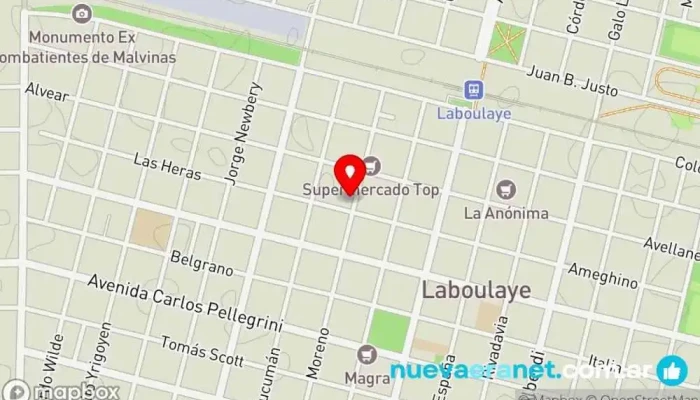 mapa de La casa de la camiseta Tienda de ropa en Laboulaye