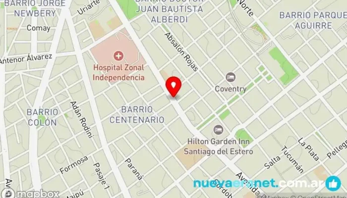 mapa de LA CASA DE LA LENCERIA Tienda de lencería en Santiago del Estero