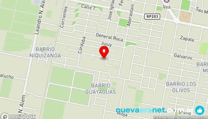 mapa de La Casa de la Rica Club nocturno en Caucete