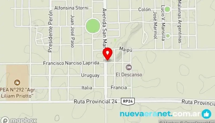 mapa de La Casa De Las Baterías Adelia María Tienda de baterías para automóvil, Tienda de repuestos para automóviles en Córdoba