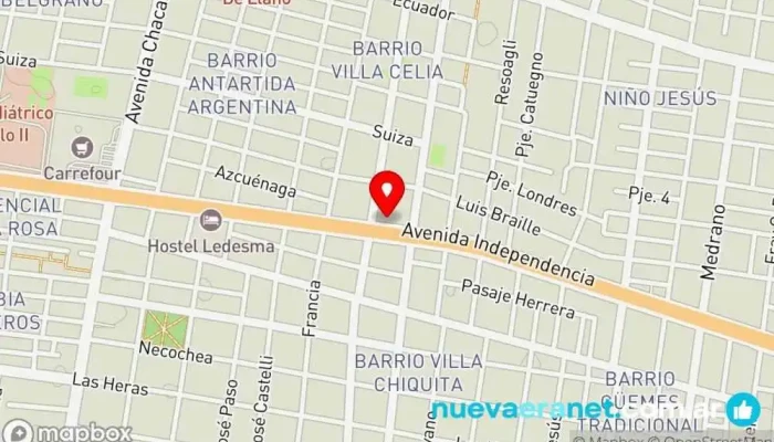 mapa de La casa de las baterías Tienda de repuestos para automóviles en Corrientes