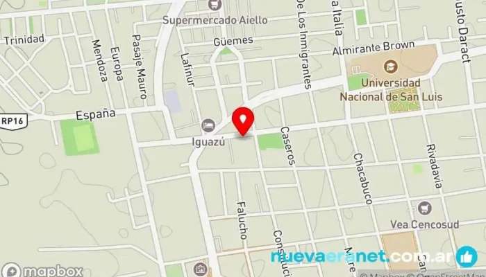 mapa de La casa de los tornillos Ferretería en San Luis