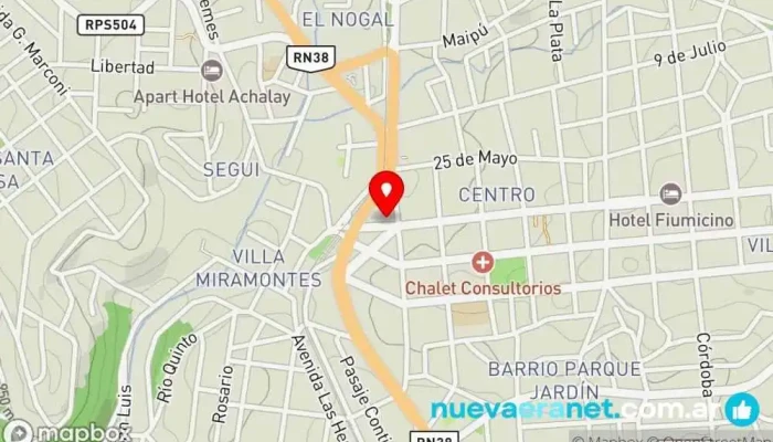 mapa de La casa de Nelly Tienda de alimentos naturales en La Falda