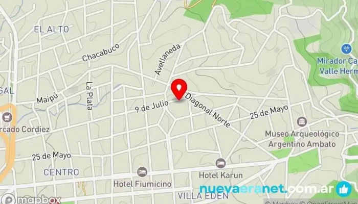 mapa de La Casa De Nelly Agencia de alquiler de cabañas en La Falda