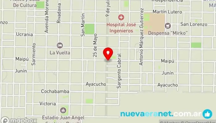 mapa de La Casa de Rosita Panadería en San Bernardo