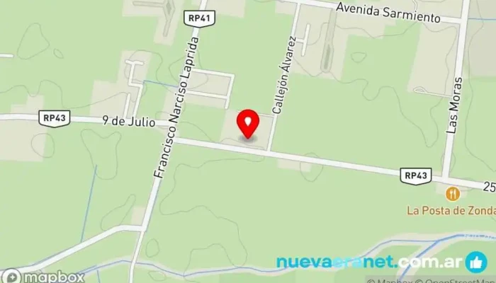 mapa de La Casa del Buda Alojamiento en Zonda