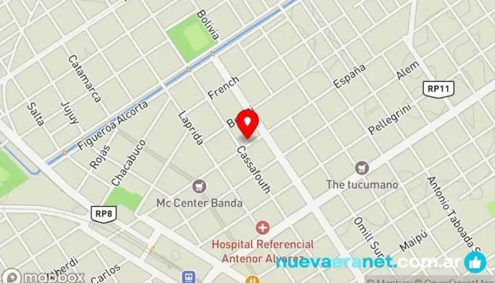 mapa de La Casa del Descartable Tienda de cubertería, Tienda de artículos de fiesta en La Banda