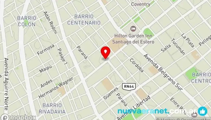 mapa de La Casa del Fiat Tienda de repuestos para automóviles en Santiago del Estero
