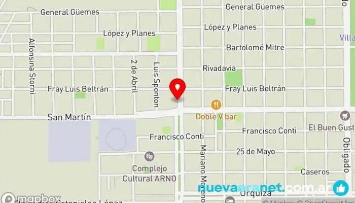 mapa de La Casa del Repostero Tienda de alimentación en Villa Ocampo
