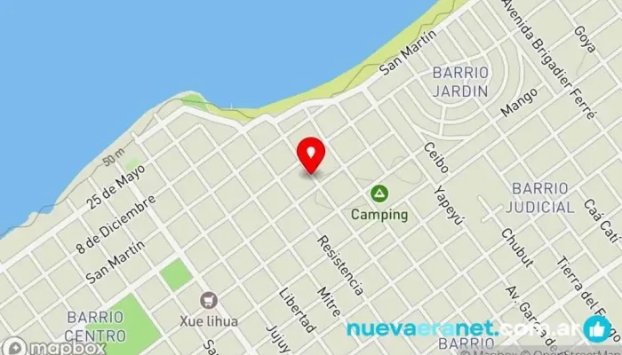 mapa de La casa del Sol y la Luna  en Paso de la Patria