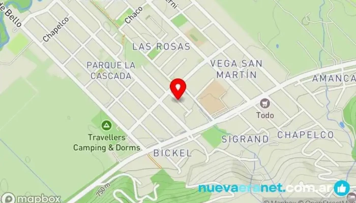 mapa de La Cascada Duplex Apartamento turístico en San Martín de los Andes