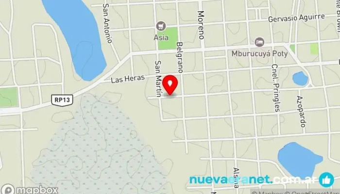 mapa de La Casita Casa rural en Mburucuyá