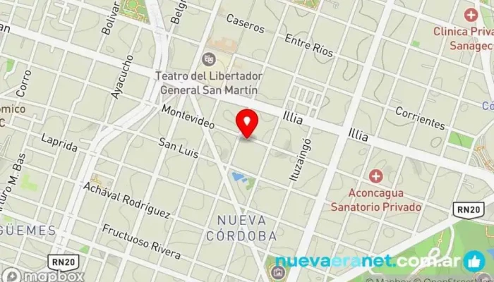 mapa de La Celeste® – ᴘᴀɴᴀᴅᴇʀɪᴀ 1952 [Sucursal: Rondeau II] Panadería en Córdoba