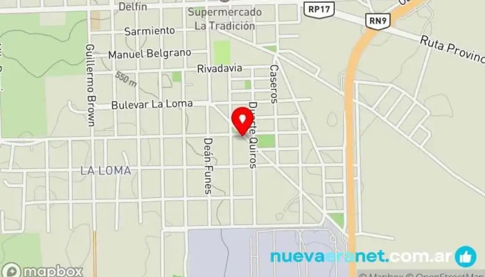 mapa de LA CHAQUEÑITA Supermercado en Villa del Totoral