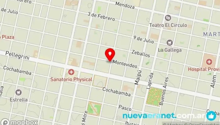 mapa de La Continental Panadería en Rosario