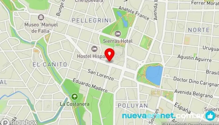 mapa de La Creación panadería y cafetería Panadería en Alta Gracia