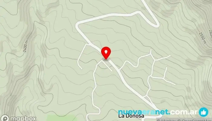 mapa de La Donosa, Tafi del Valle Sociedad de viviendas en Tafí del Valle