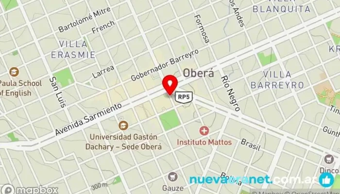 mapa de La espiga de Oro Panadería en Oberá