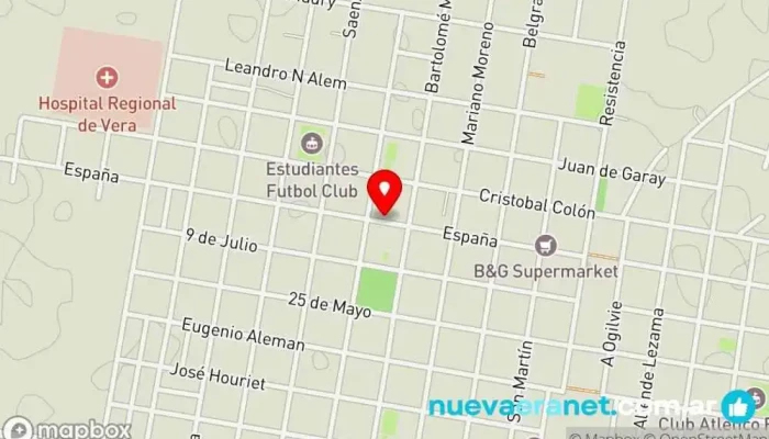 mapa de La Estrella Panadería en Vera