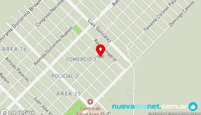 mapa de La Familia Panadería Panadería en Rawson