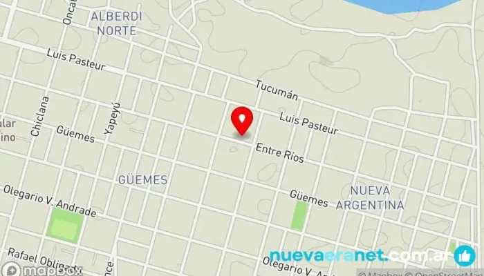 mapa de La Flia Bakery Panadería en Río Cuarto