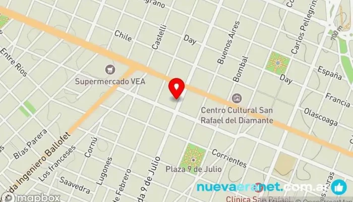 mapa de La Fornarina Panadería en San Rafael