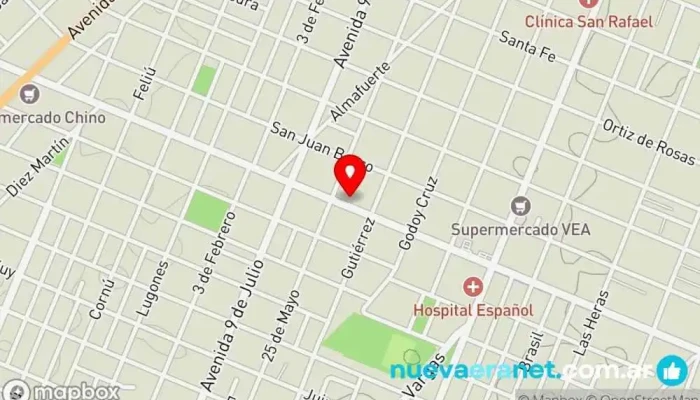 mapa de La Granadina Artesanal Panadería en San Rafael