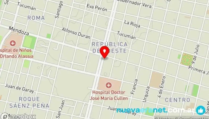 mapa de La Internacional Panadería Confitería Sandwichería Panadería en Santa Fe de la Vera Cruz