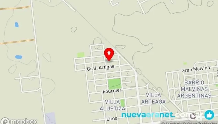 mapa de La Magia de Susy Panadería, Tienda de alimentación en Monte Caseros