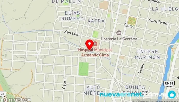 mapa de La Mandinga Distribución de tierras en Cosquín