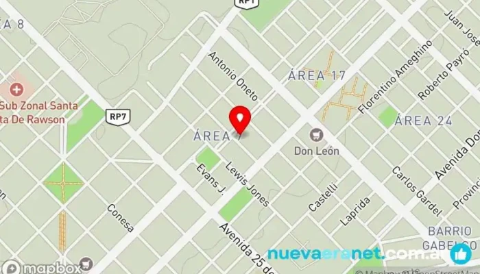mapa de La Medialuna Panadería en Rawson