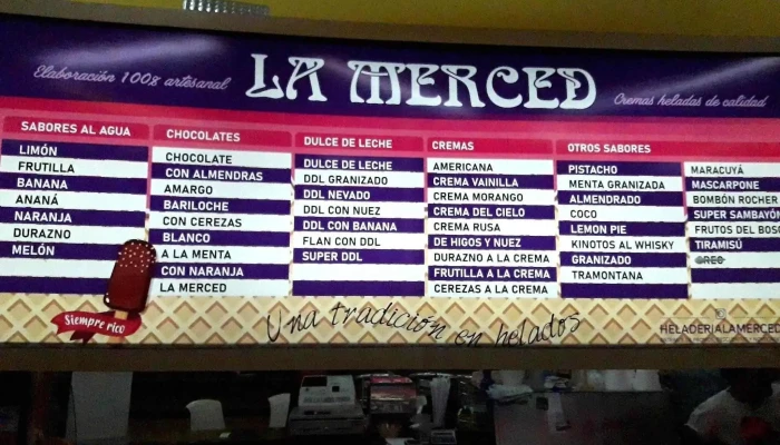 La Merced -  Menu - Alta Gracia