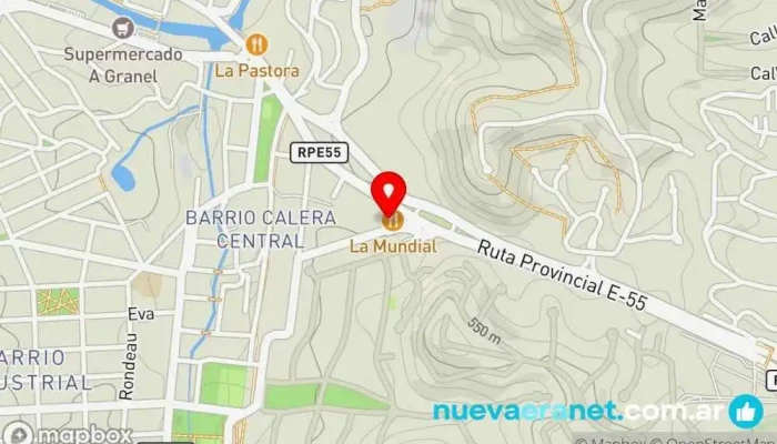 mapa de La Mundial Restaurante, Bar en La Calera