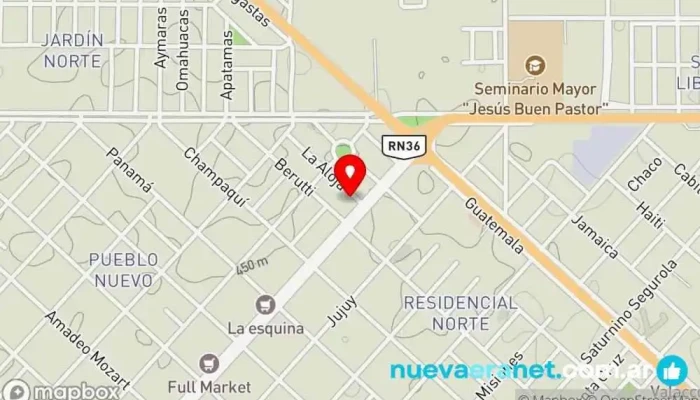 mapa de La Nostra Panadería en Río Cuarto