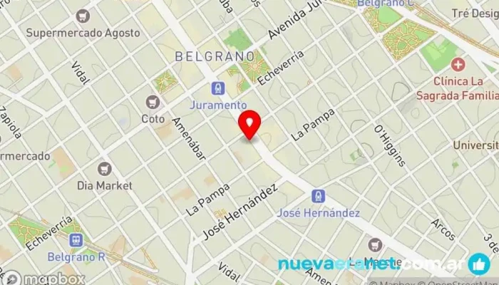 mapa de La Nueva de Belgrano Panadería, Restaurante en Cdad. Autónoma de Buenos Aires