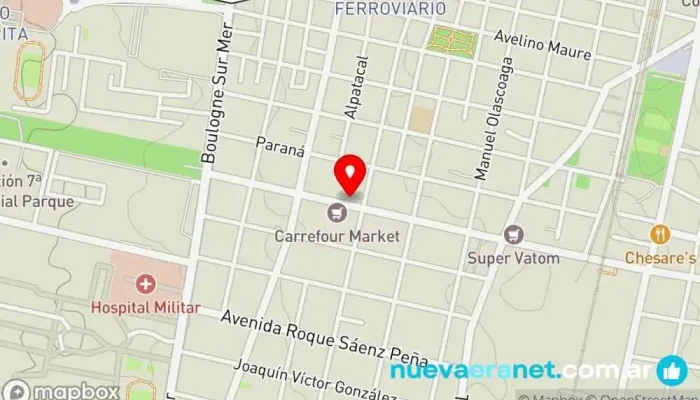 mapa de LA NUEVA PERLA PANADERIA Panadería en Mendoza