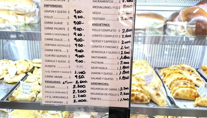 La Panaderia Carta - Bht