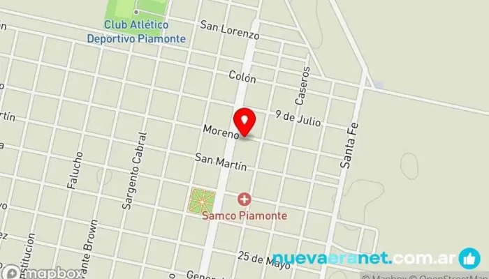 mapa de La Panadería Panadería en Piamonte