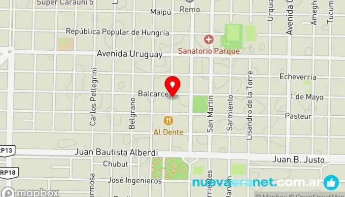 mapa de La Panna artesanal Panadería en Villa Angela
