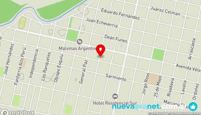 mapa de La Pastelería Panadería, Cafetería, Zona de restauración en La Carlota