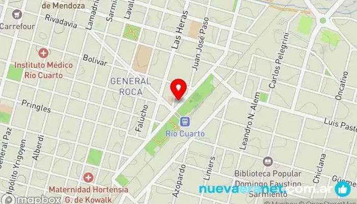 mapa de La Pasteleria Panadería en Río Cuarto