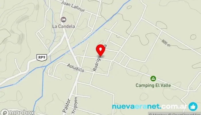 mapa de La Ponderosa Casa de Campo Alojamiento en San Francisco del Monte de Oro