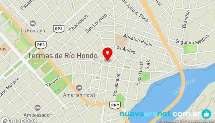 mapa de La Porteña Gasolinera en Termas de Río Hondo