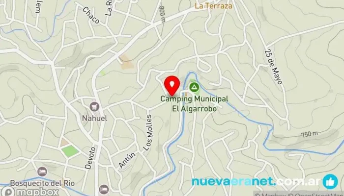 mapa de La Posada del Angel Alojamiento en interiores en Agua de Oro