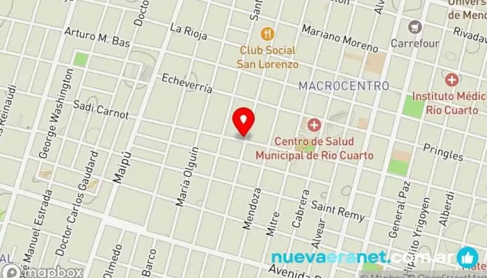 mapa de La Raíz - Pan de Masa madre y cafe Cafetería en Río Cuarto