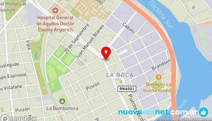 mapa de La Republicana de La Boca Panadería en ABN