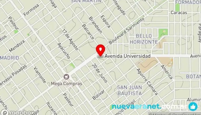 mapa de La Selecta Panadería Panadería en Villa María