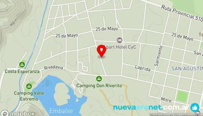 mapa de La Soñada Hotel en Villa San Agustín