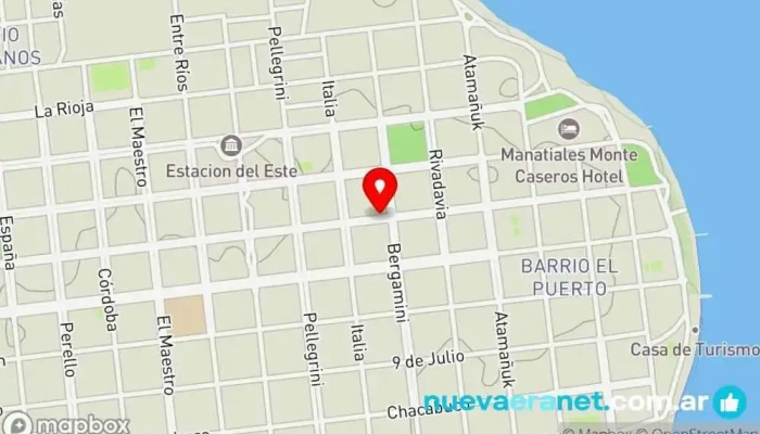 mapa de La Taberna Cervecería artesanal en Monte Caseros